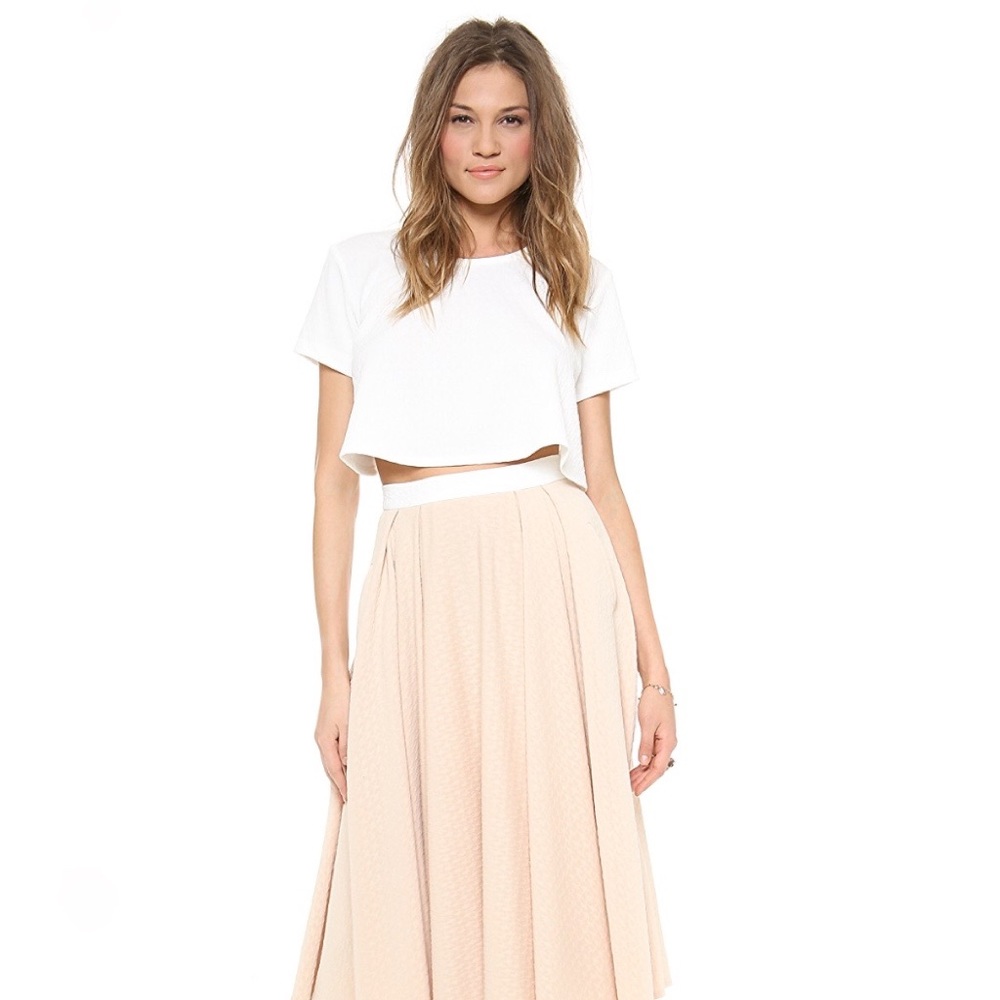 NWOT! Torn by Ronny Kobo Lena Textured Top White